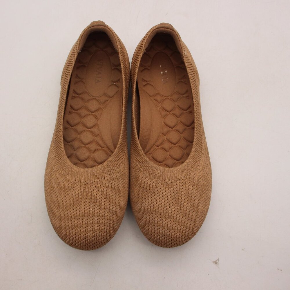 VIVAIA Flats Brown Knit Ballet Flats Women's Size EU 39 Slip On Shoes